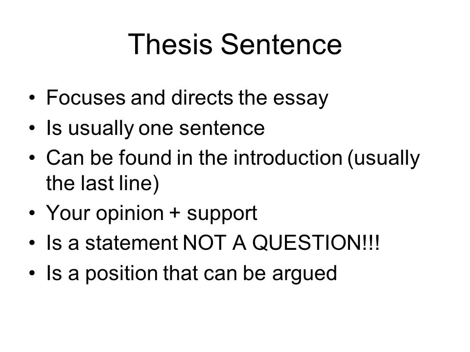 Compose a draft thesis statement